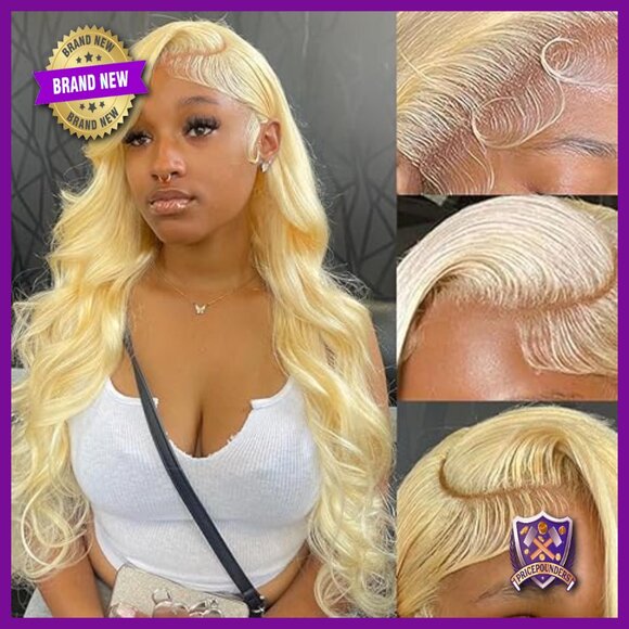 28-Inch Human Hair Lace Front Wig 200% Density Body Wave  display picture 1